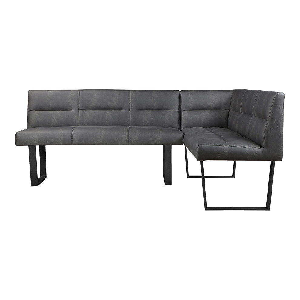 Contemporary corner bench dark gray by Moe's Home Collection