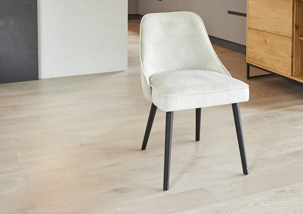 Contemporary dining chair white smoke-m2 by Moe's Home Collection