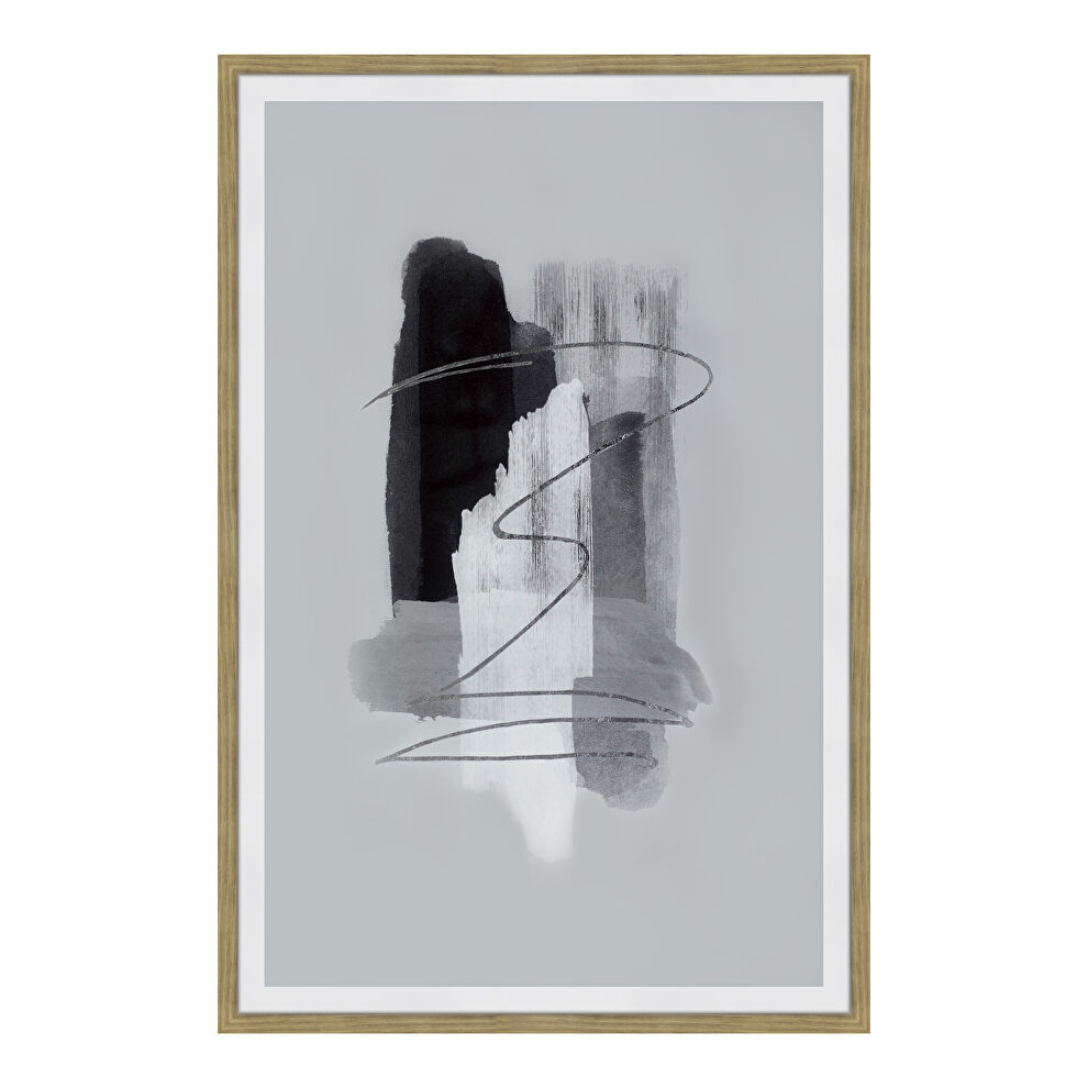 Scandinavian 2 abtract ink print wall decor by Moe's Home Collection