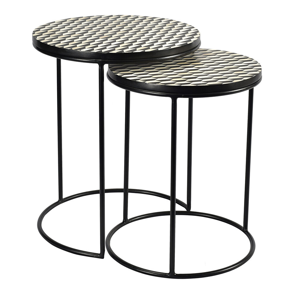 Art deco nesting tables set of 2 by Moe's Home Collection