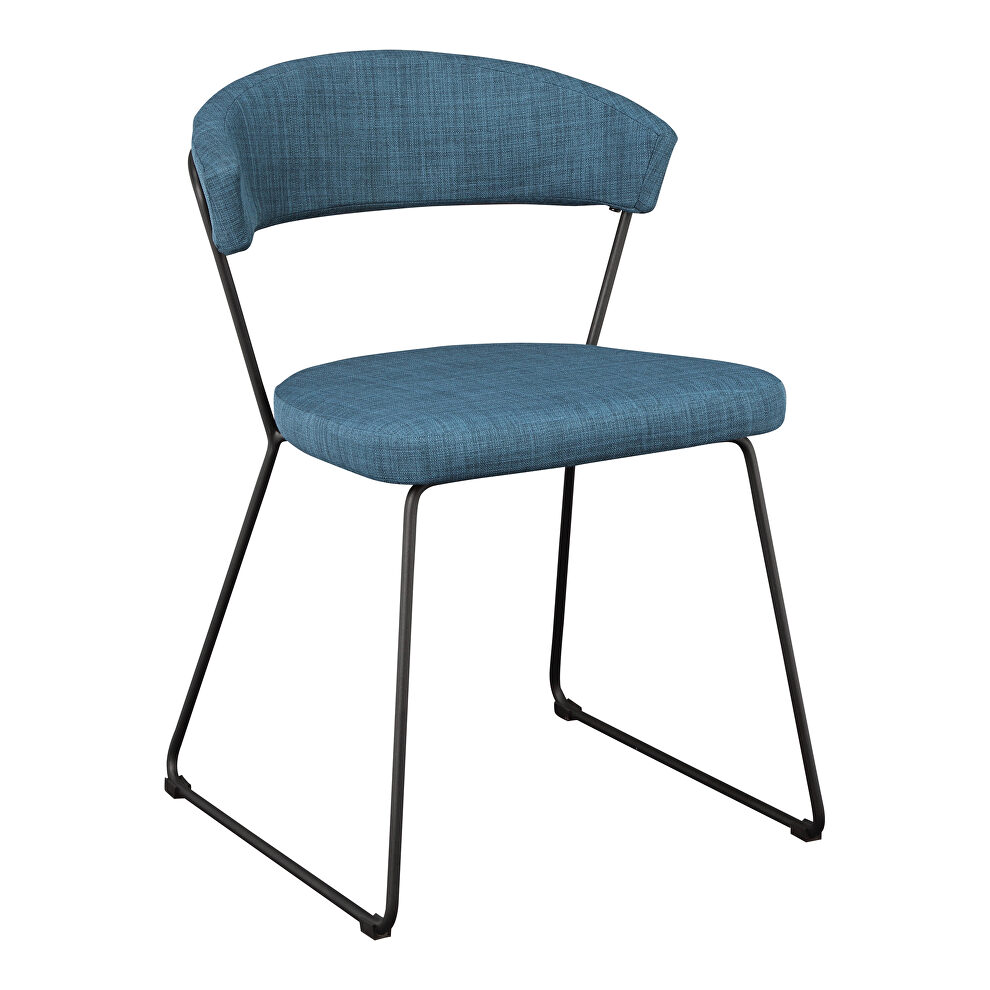 Retro dining chair blue-m2 by Moe's Home Collection