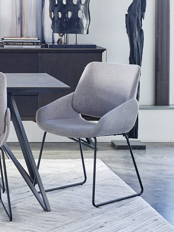 Contemporary dining chair light gray by Moe's Home Collection