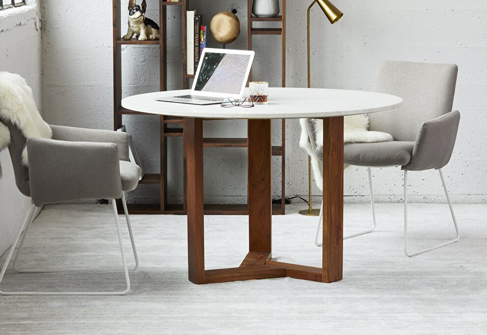 Scandinavian dining table brown by Moe's Home Collection