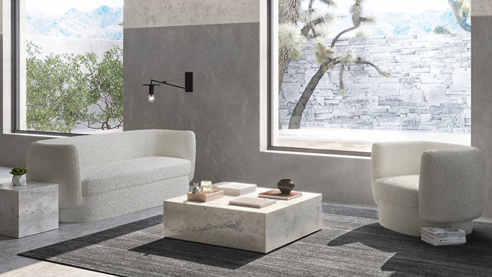 Contemporary sofa maya white by Moe's Home Collection