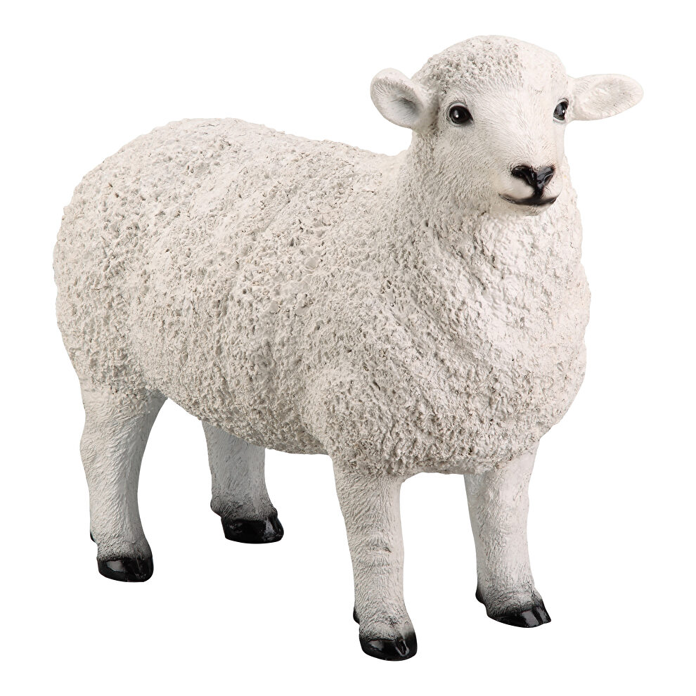Retro sheep statue white by Moe's Home Collection