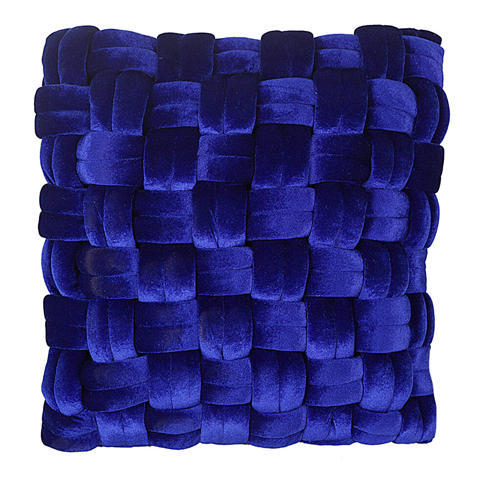 Contemporary velvet pillow royal blue by Moe's Home Collection