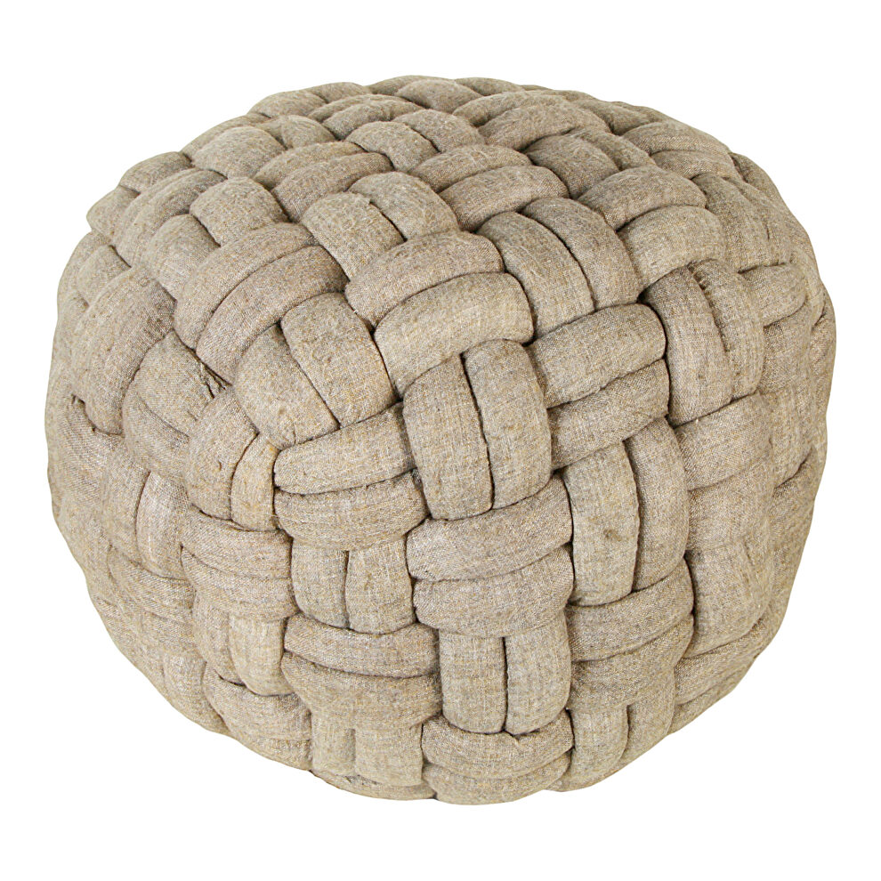 Scandinavian pouf cappuccino by Moe's Home Collection
