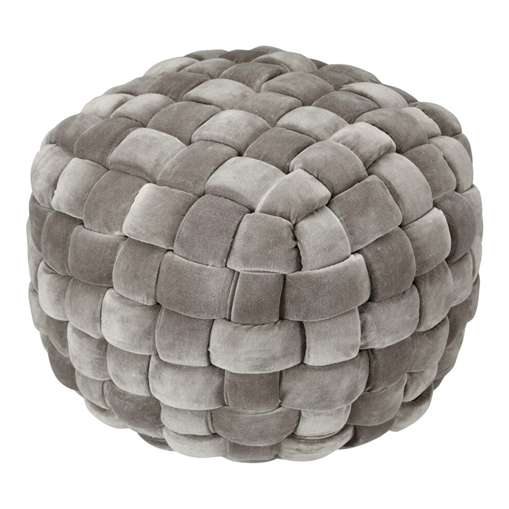 Contemporary pouf charcoal by Moe's Home Collection