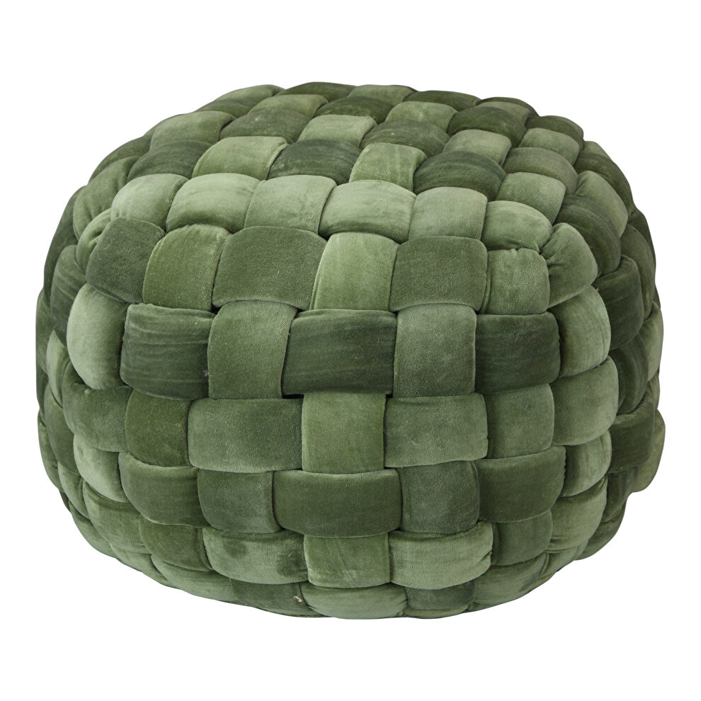 Contemporary pouf chartreuse by Moe's Home Collection