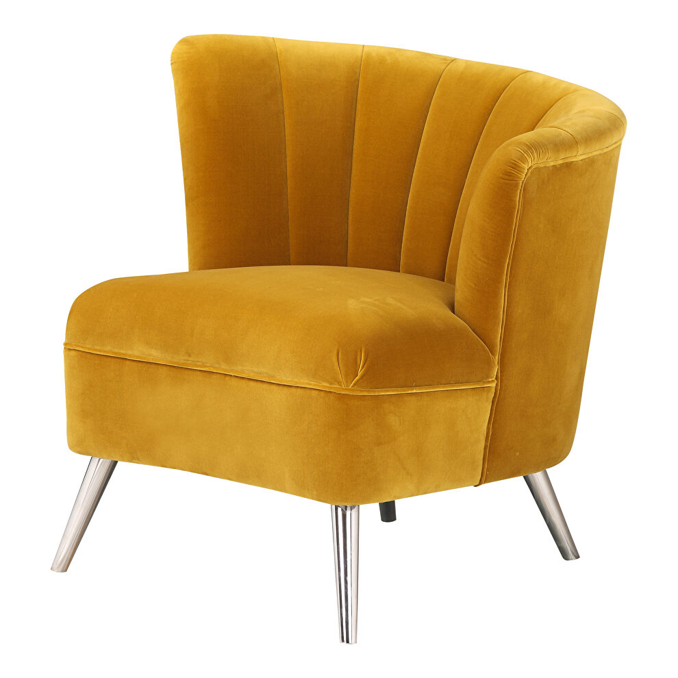 Retro accent chair right yellow by Moe's Home Collection