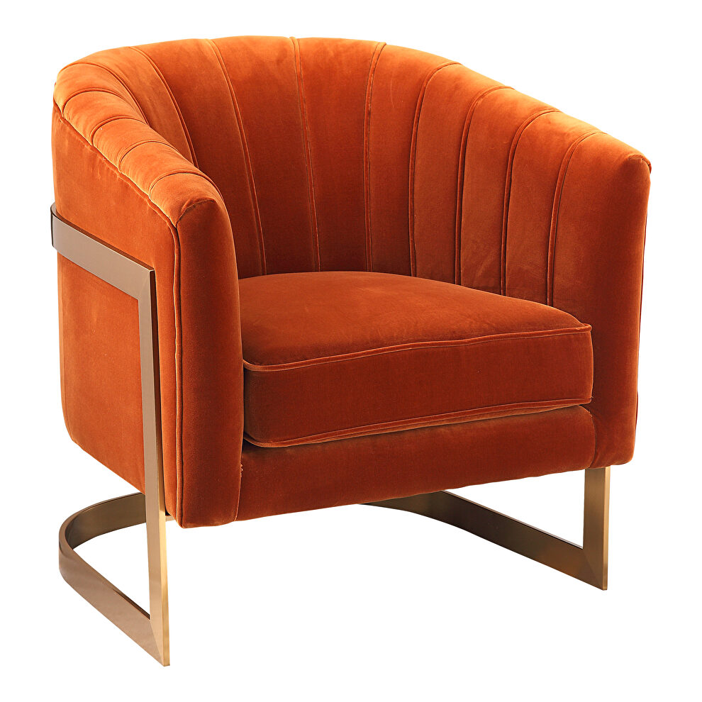 Mid-century modern arm chair orange by Moe's Home Collection