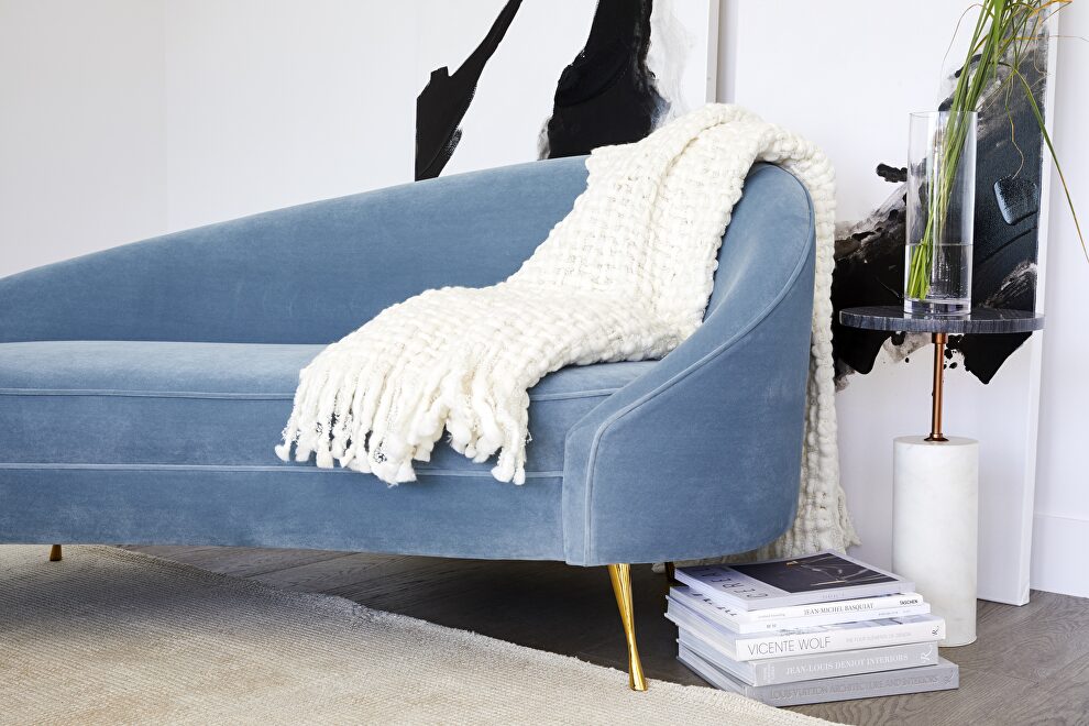 Retro chaise blue by Moe's Home Collection
