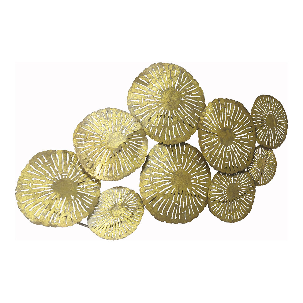 Contemporary circles wall decor gold by Moe's Home Collection