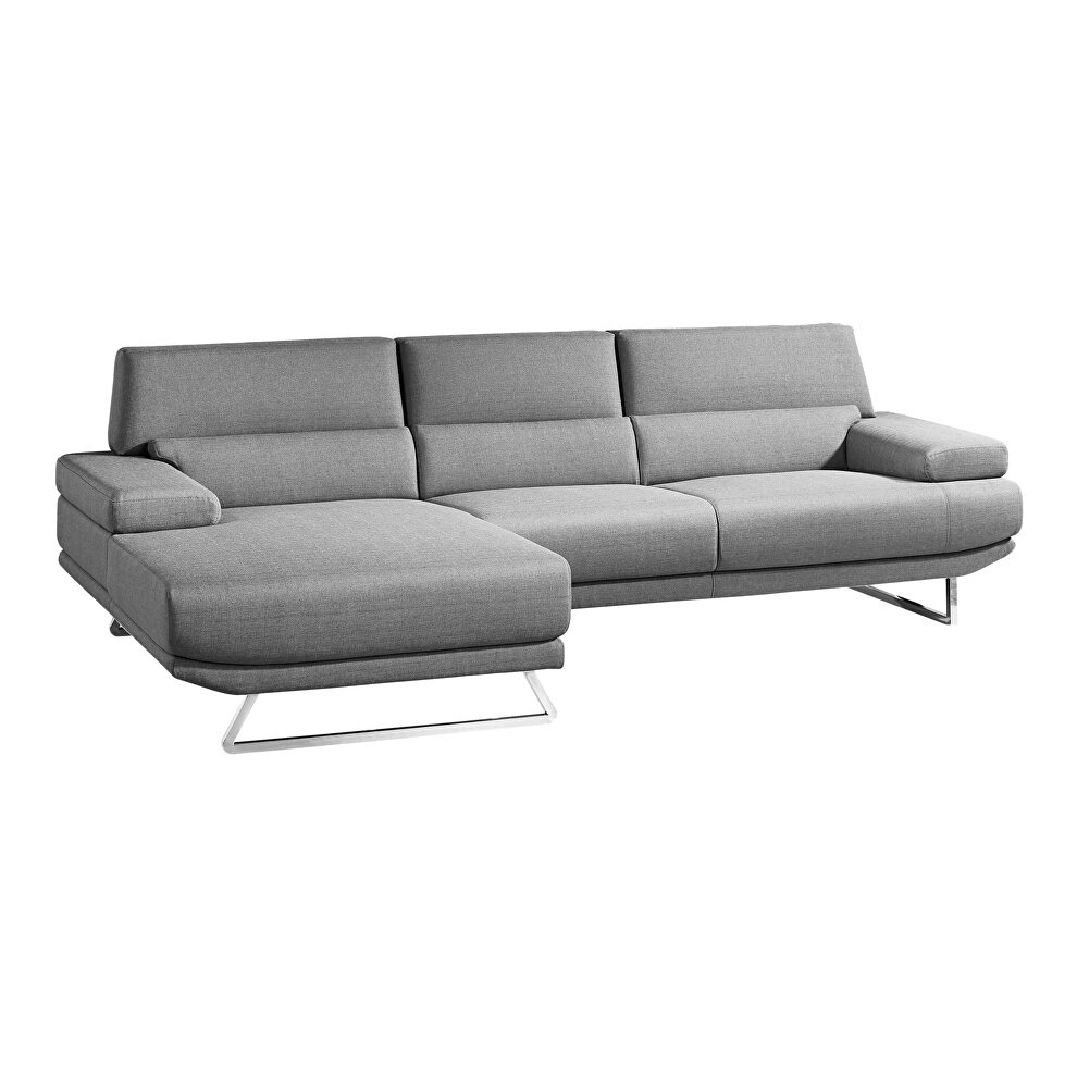 Modern sectional gray left by Moe's Home Collection