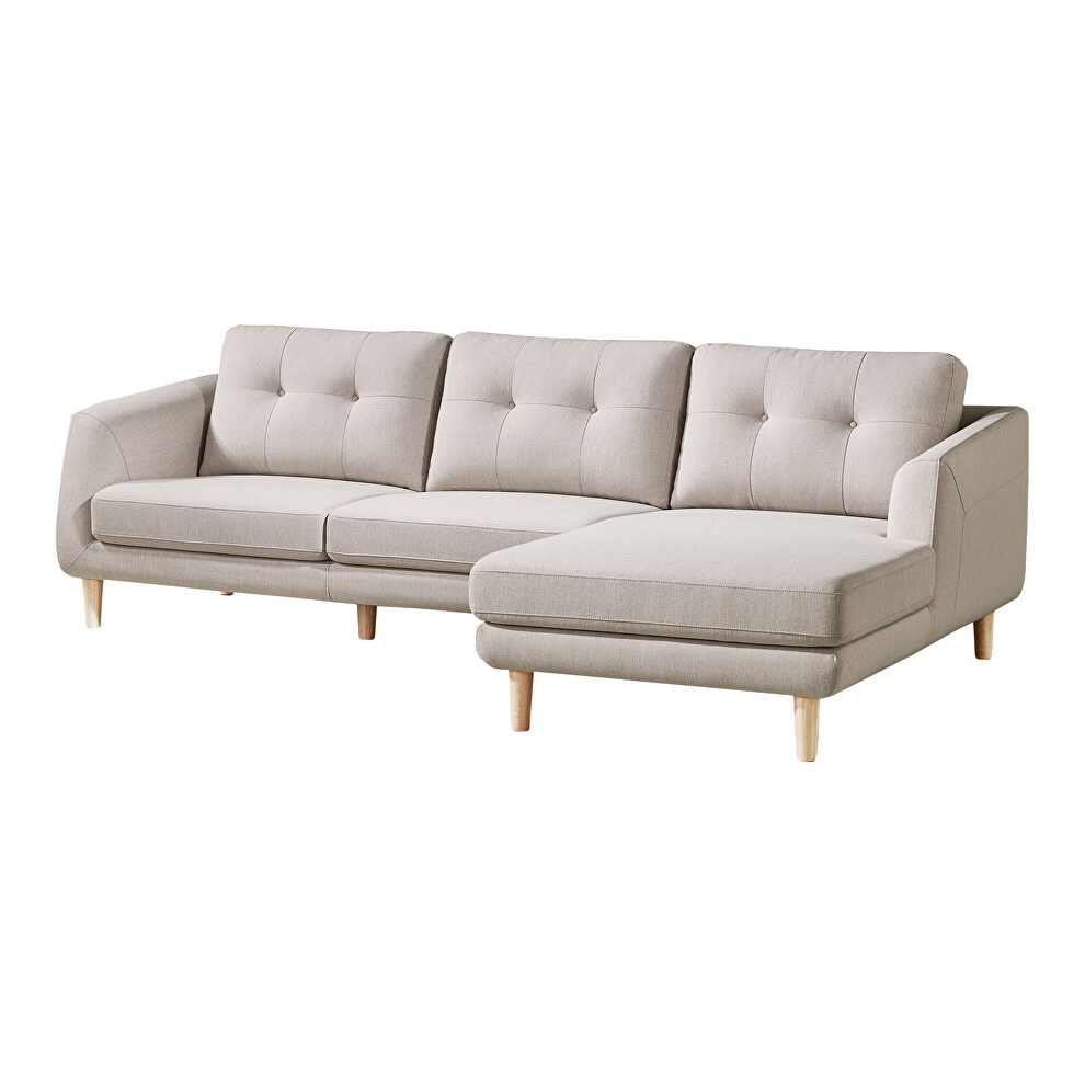 Scandinavian sectional beige right by Moe's Home Collection