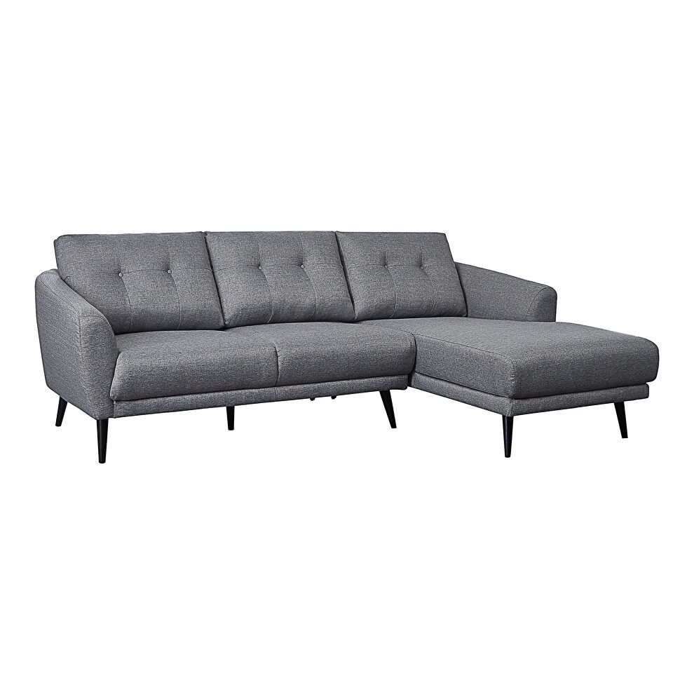 Mid-century modern sectional gray right by Moe's Home Collection