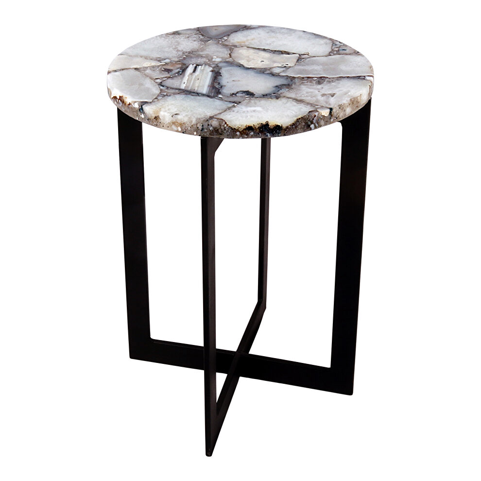 Contemporary agate accent table by Moe's Home Collection