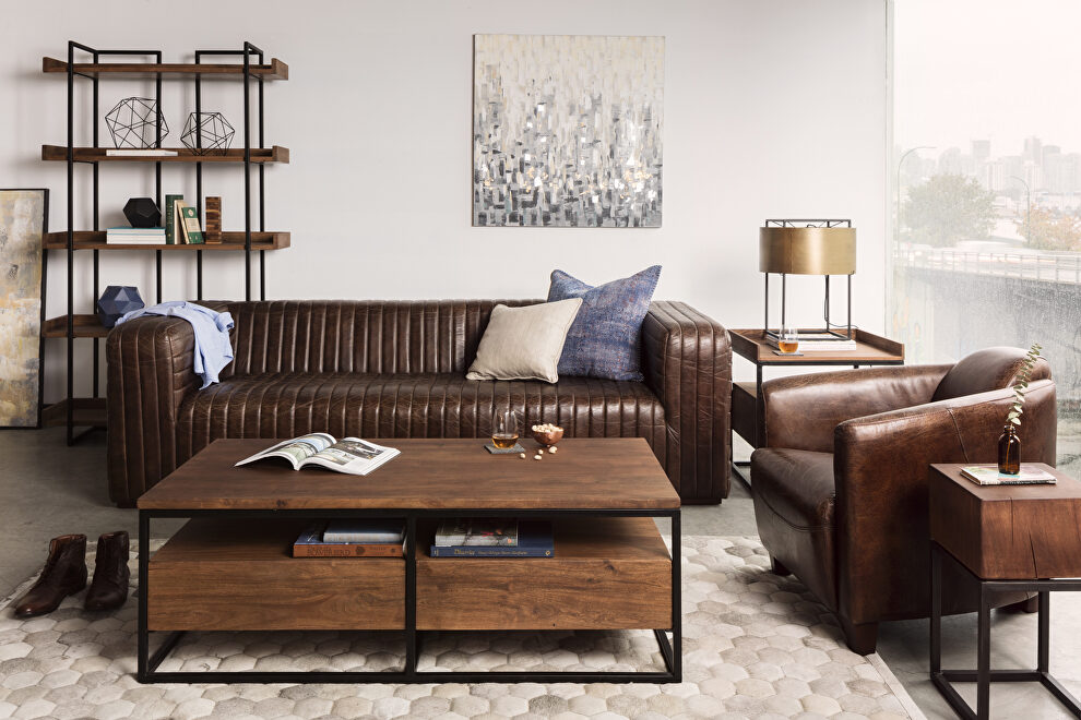 Industrial sofa brown by Moe's Home Collection