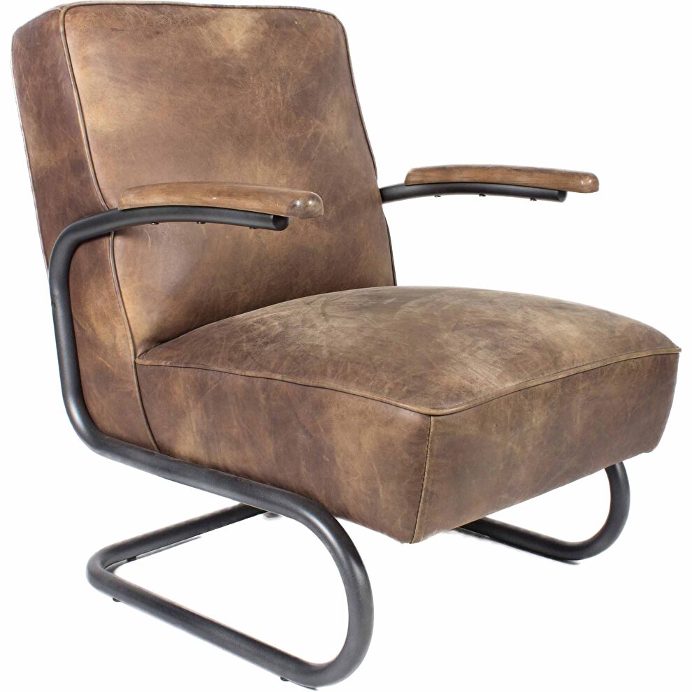 Industrial club chair light brown by Moe's Home Collection