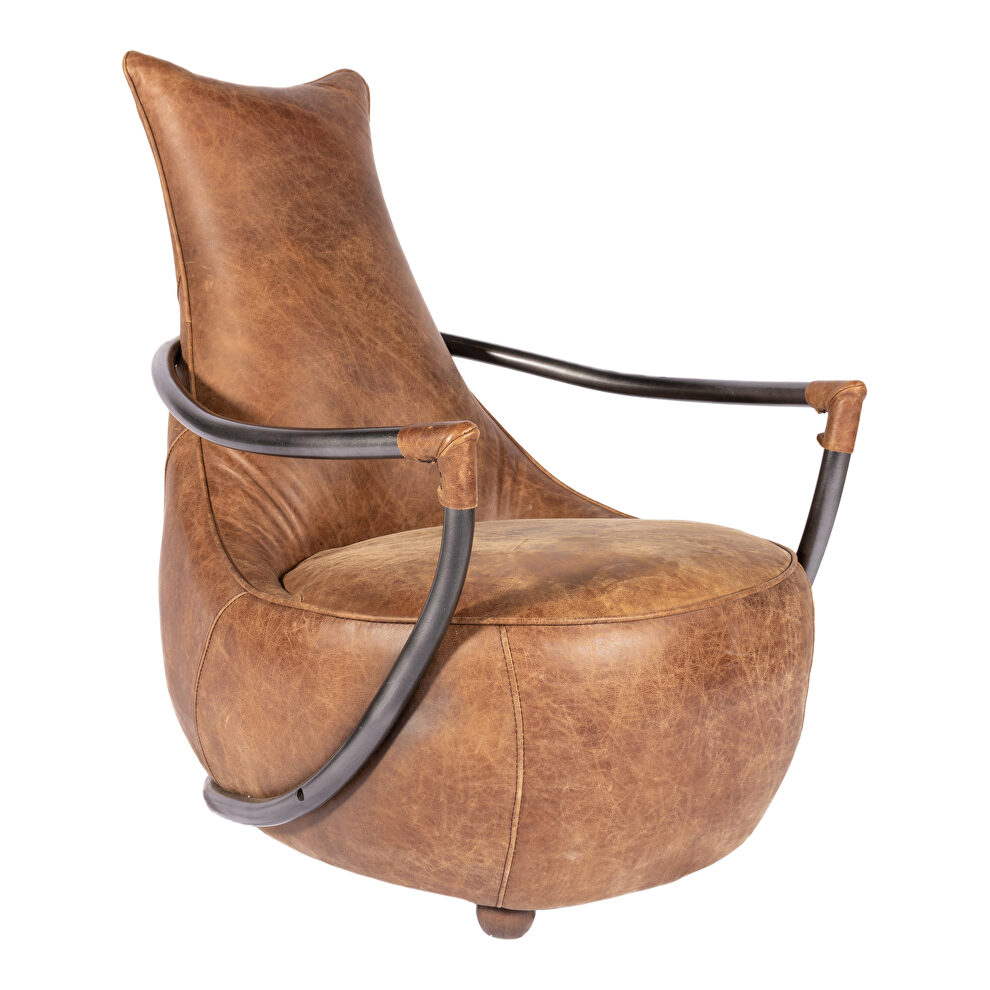 Contemporary club chair light brown by Moe's Home Collection