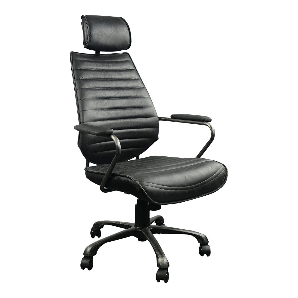 Industrial swivel office chair black by Moe's Home Collection