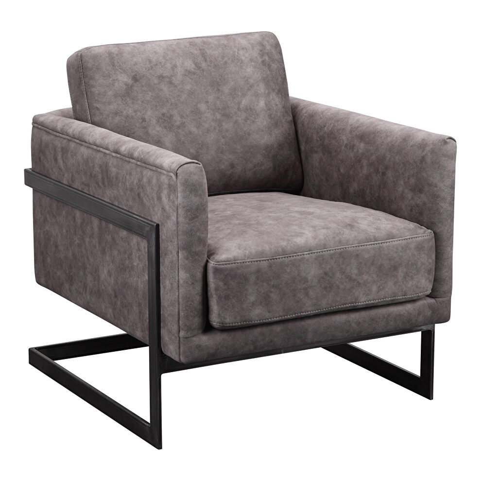 Modern club chair gray velvet by Moe's Home Collection