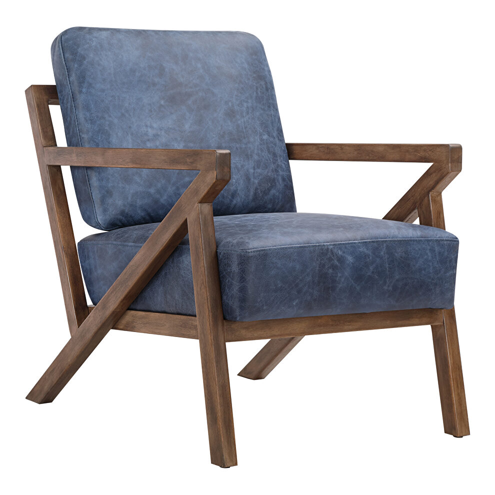 Mid-century modern arm chair blue by Moe's Home Collection