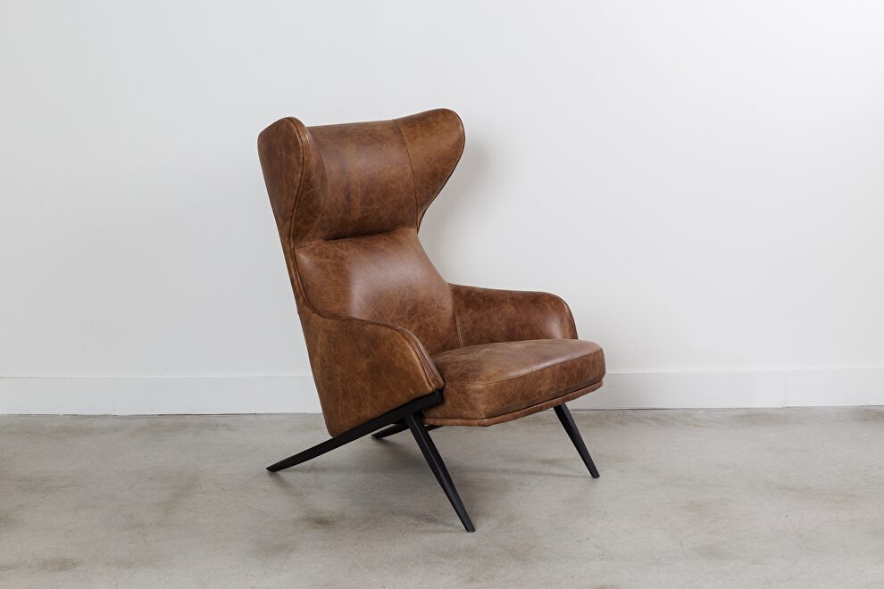 Mid-century modern leather accent chair by Moe's Home Collection