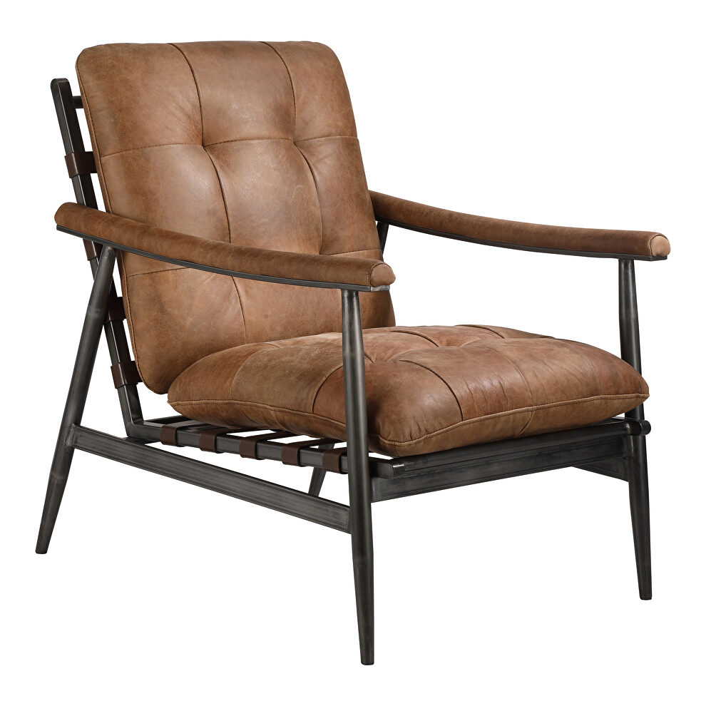 Industrial accent chair cappuccino by Moe's Home Collection