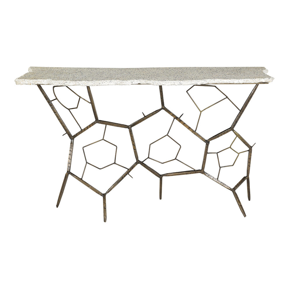 Contemporary terrazzo console table by Moe's Home Collection