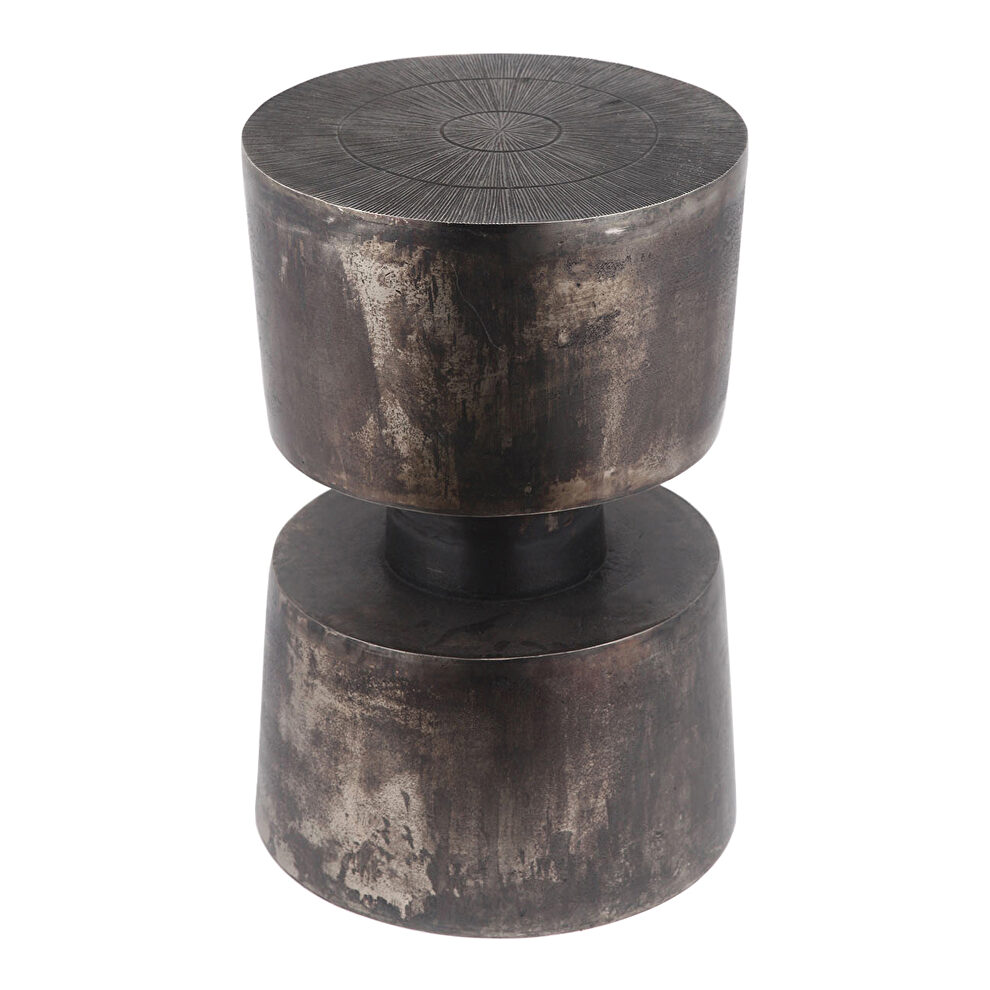 Industrial accent table nickel by Moe's Home Collection