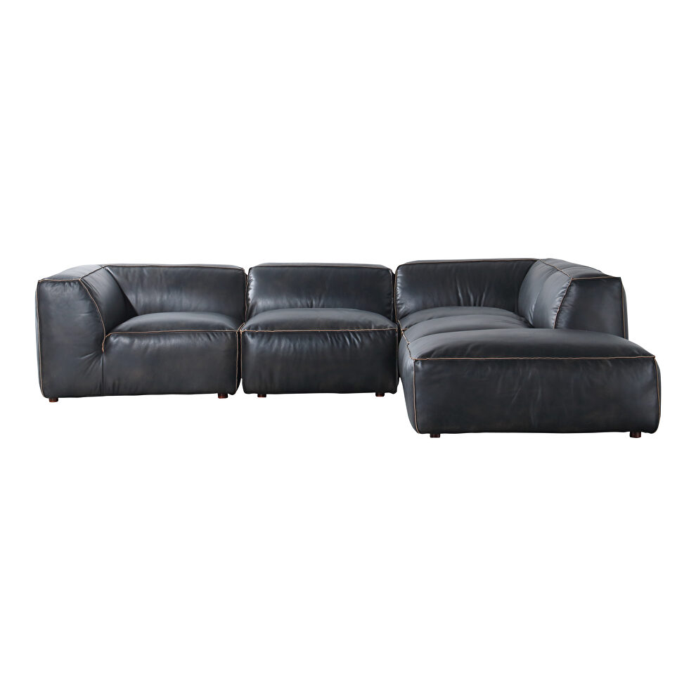Scandinavian lounge modular sectional antique black by Moe's Home Collection