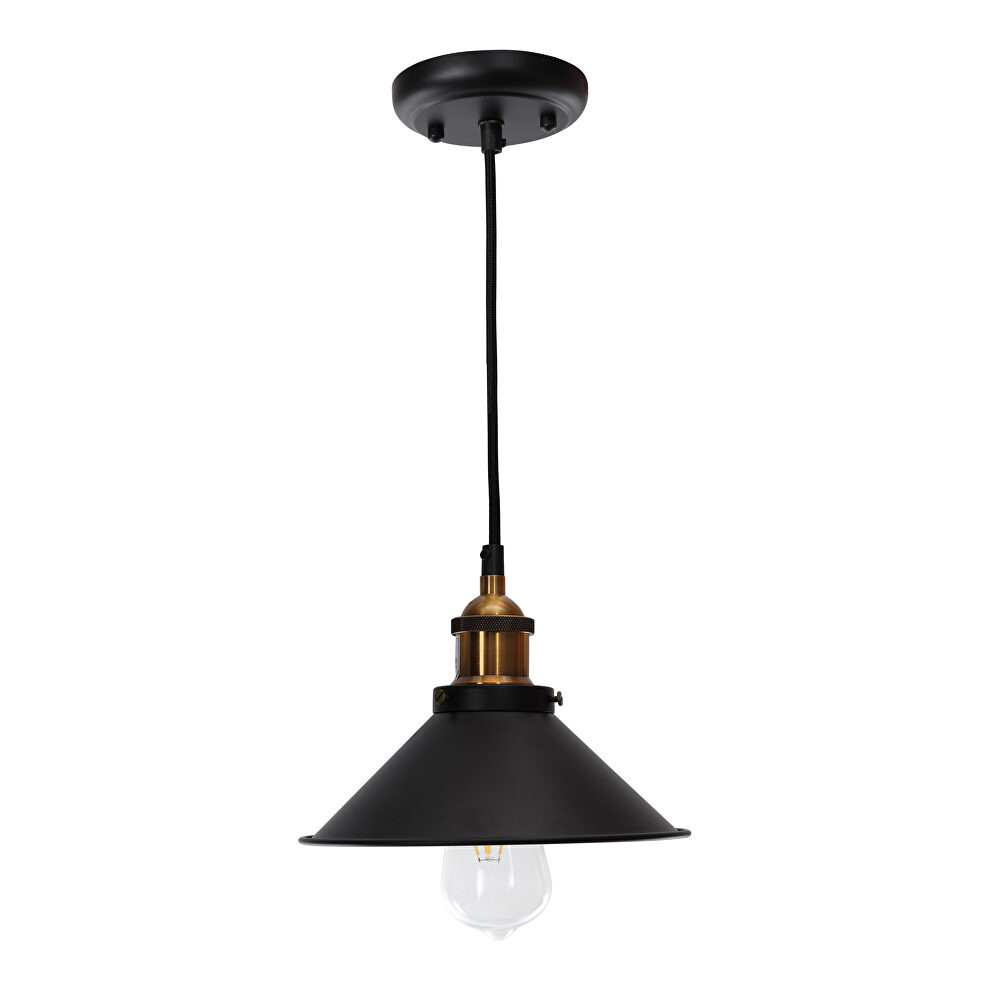 Industrial pendant lamp black by Moe's Home Collection