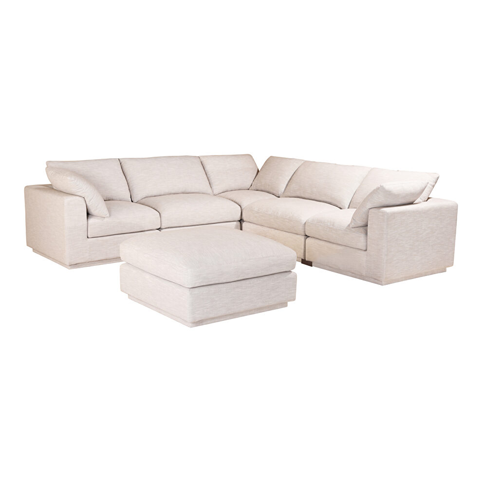 Scandinavian signature modular sectional taupe by Moe's Home Collection