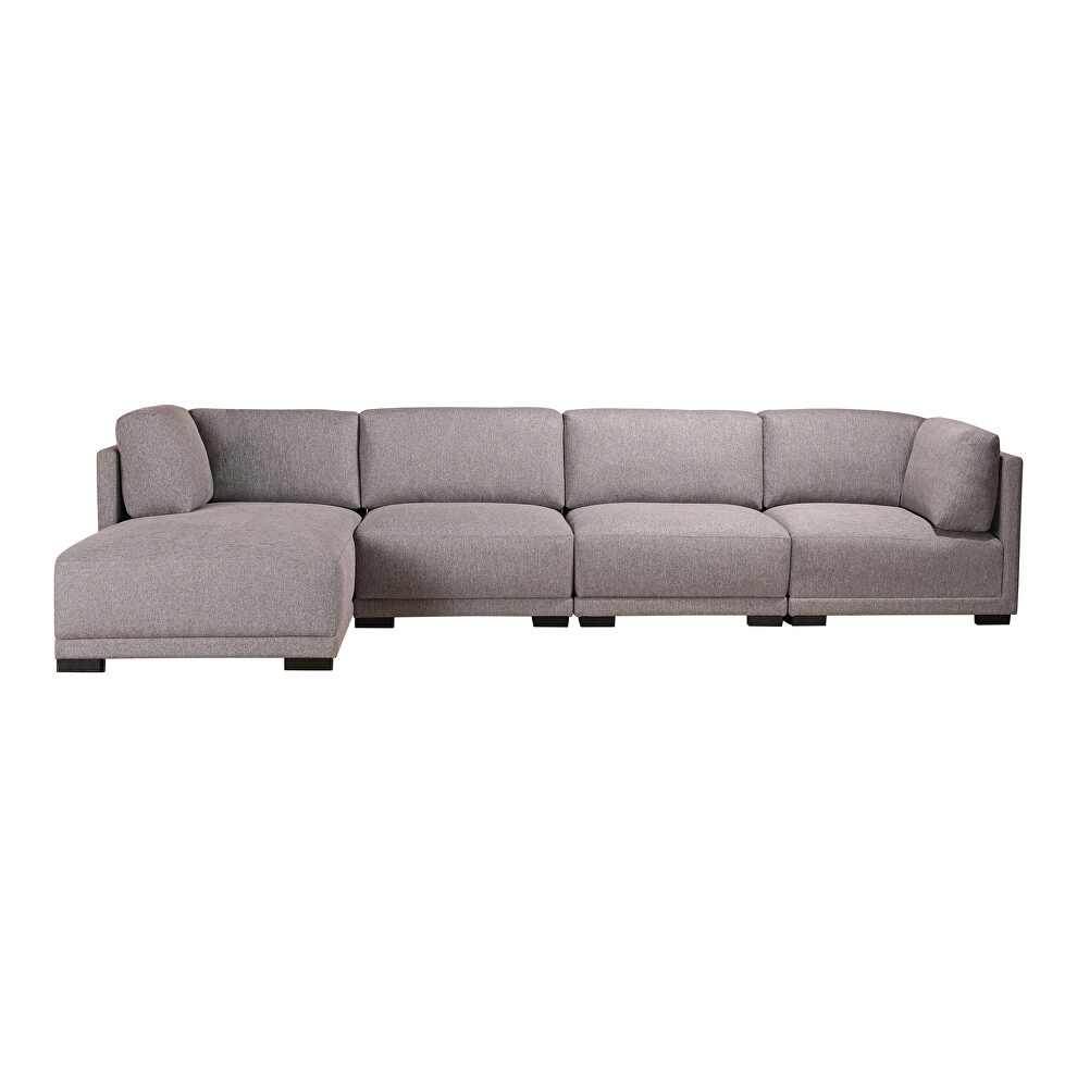 Contemporary modular sectional left gray by Moe's Home Collection