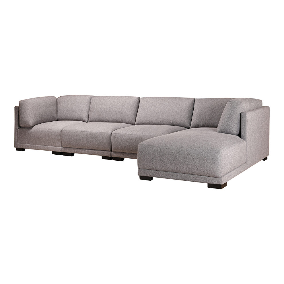 Contemporary modular sectional right gray by Moe's Home Collection