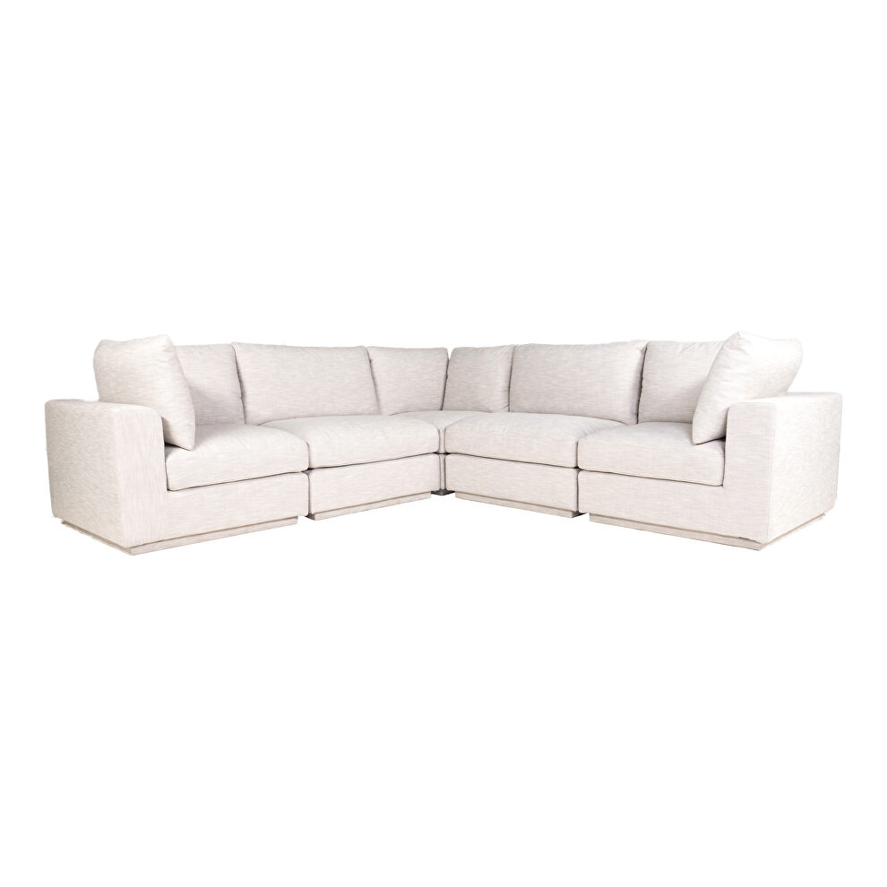 Scandinavian classic l modular sectional taupe by Moe's Home Collection