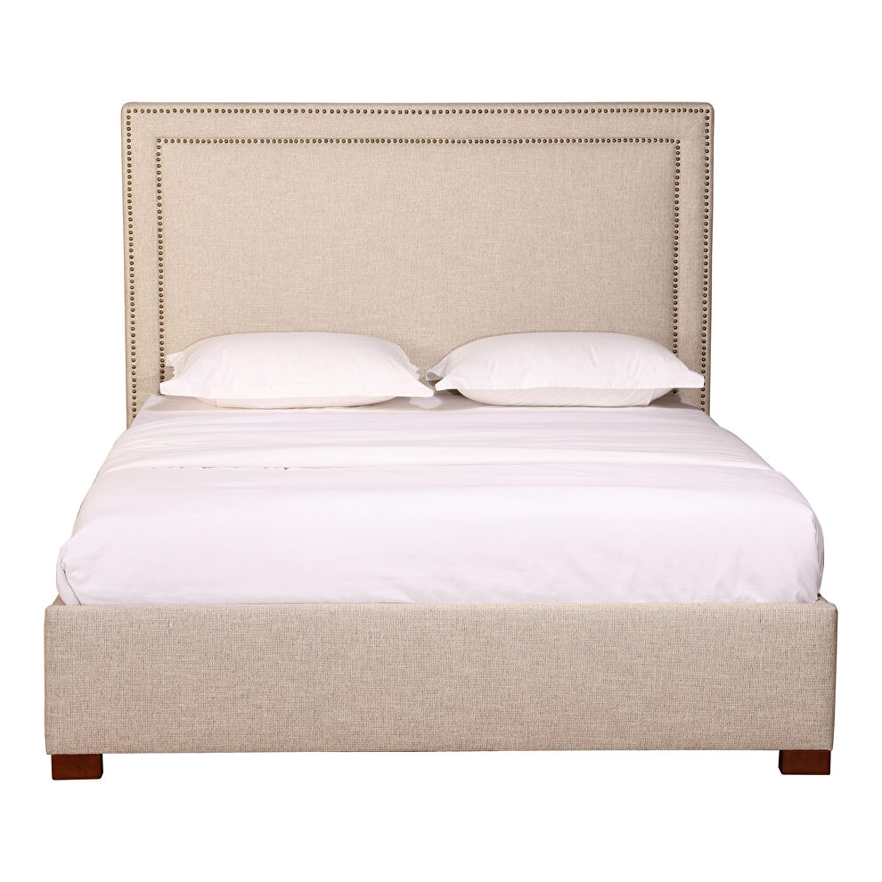 Contemporary storage bed queen ecru by Moe's Home Collection