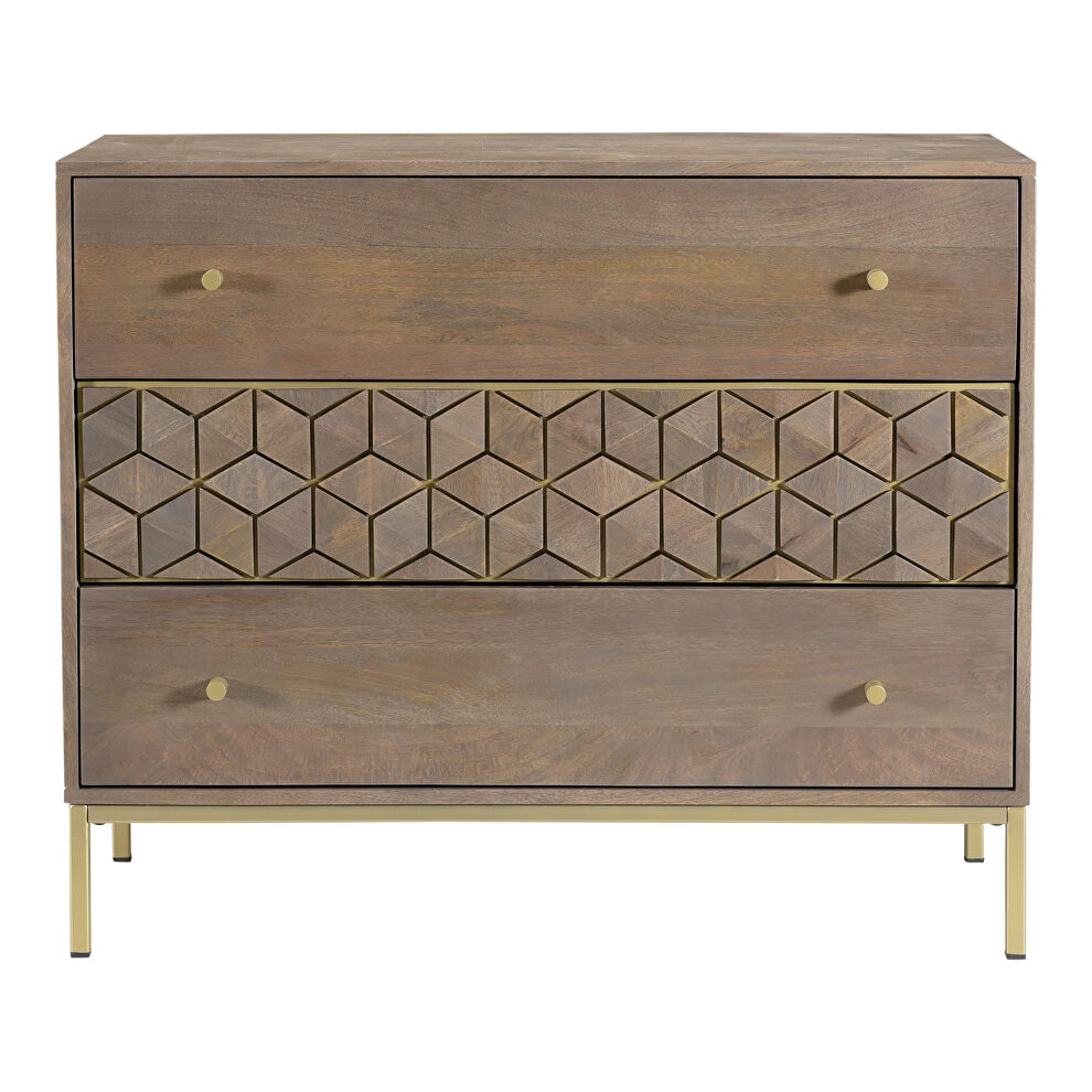 Art deco three drawer chest by Moe's Home Collection