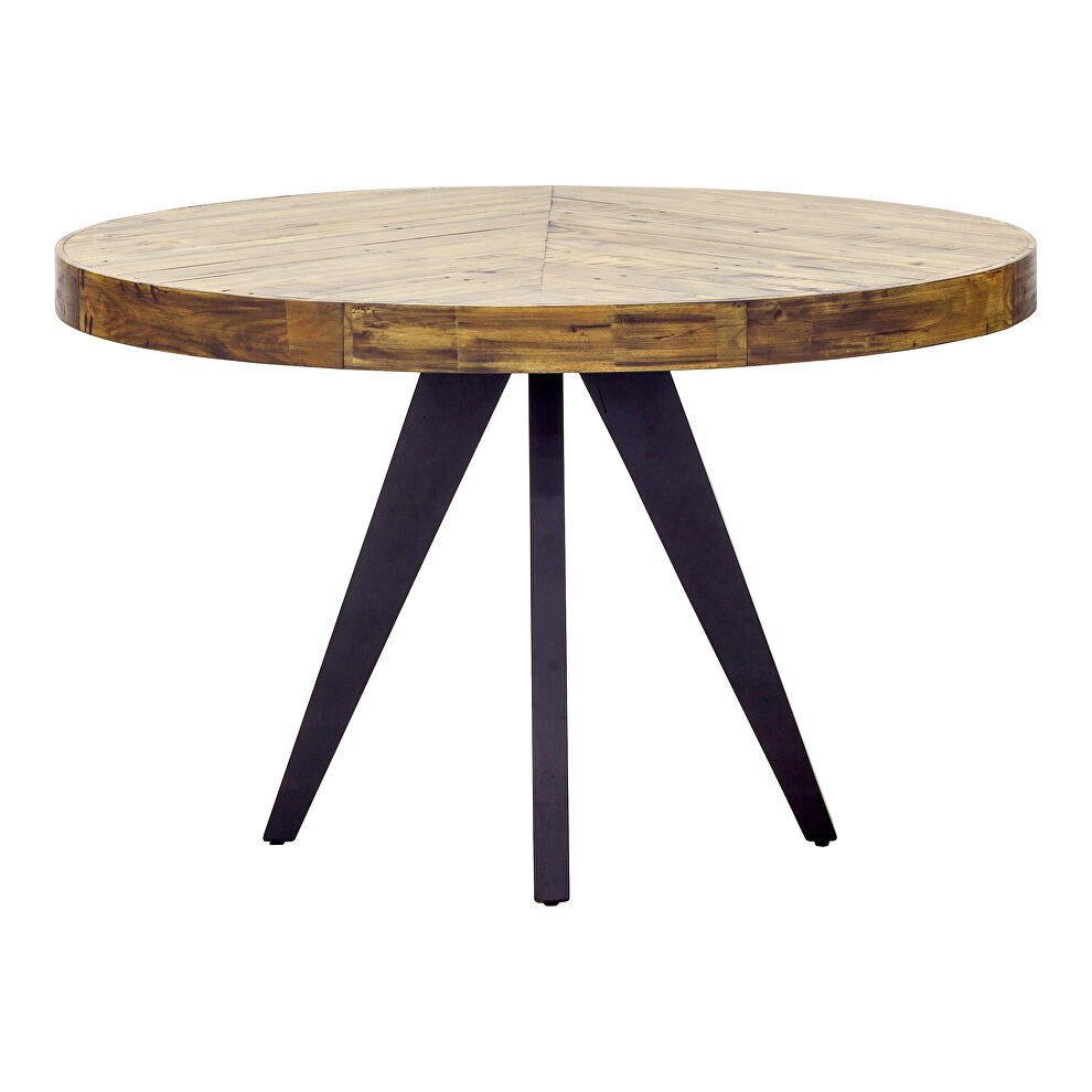 Rustic round dining table by Moe's Home Collection
