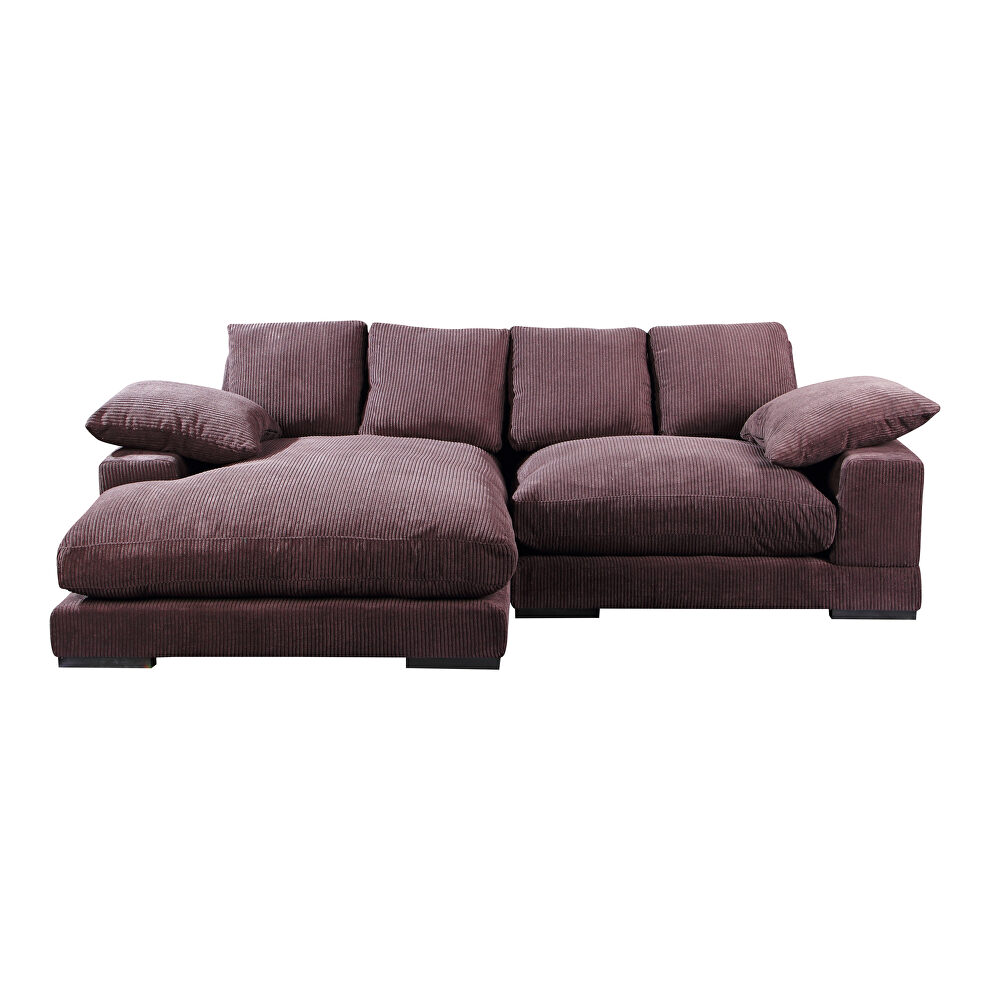 Contemporary reversible sectional in corduroy fabric by Moe's Home Collection