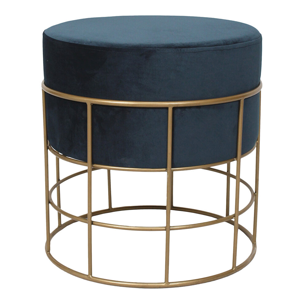 Art deco stool blue by Moe's Home Collection