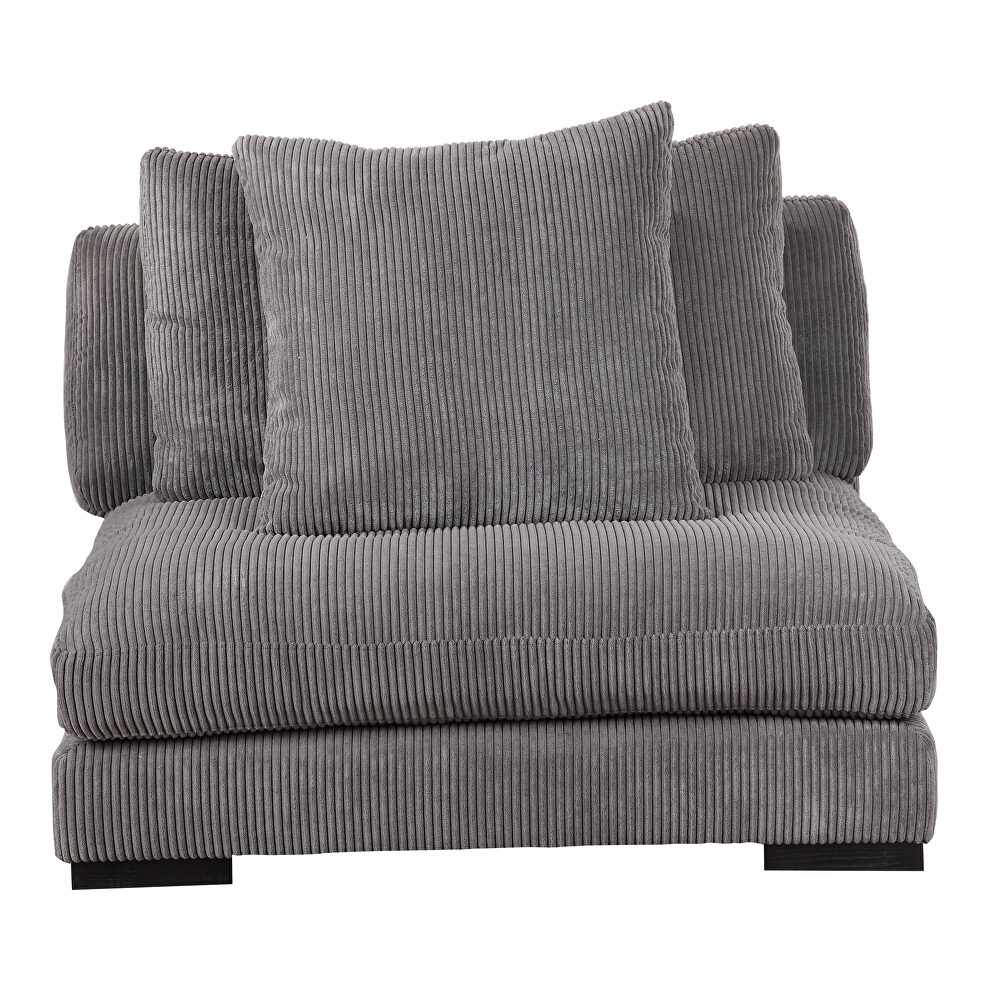Contemporary slipper chair charcoal by Moe's Home Collection