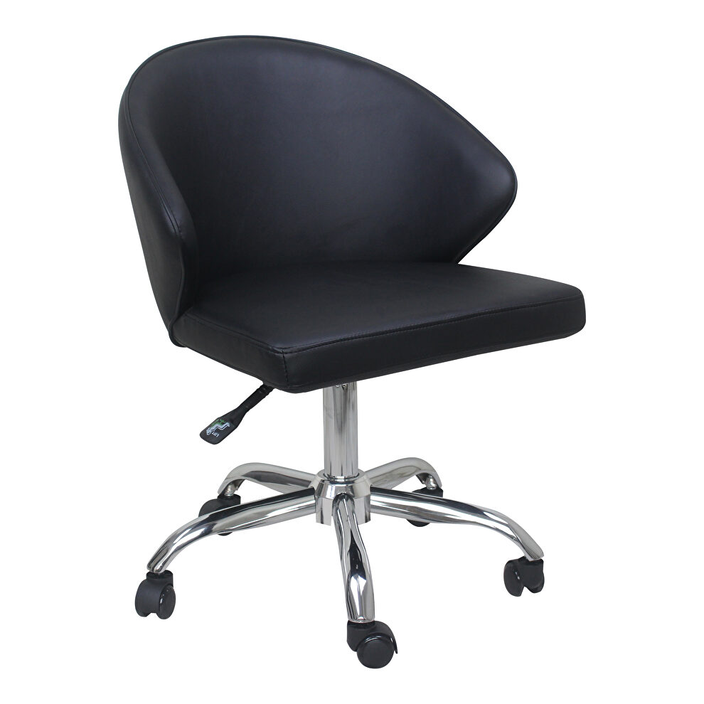 Contemporary swivel office chair black by Moe's Home Collection