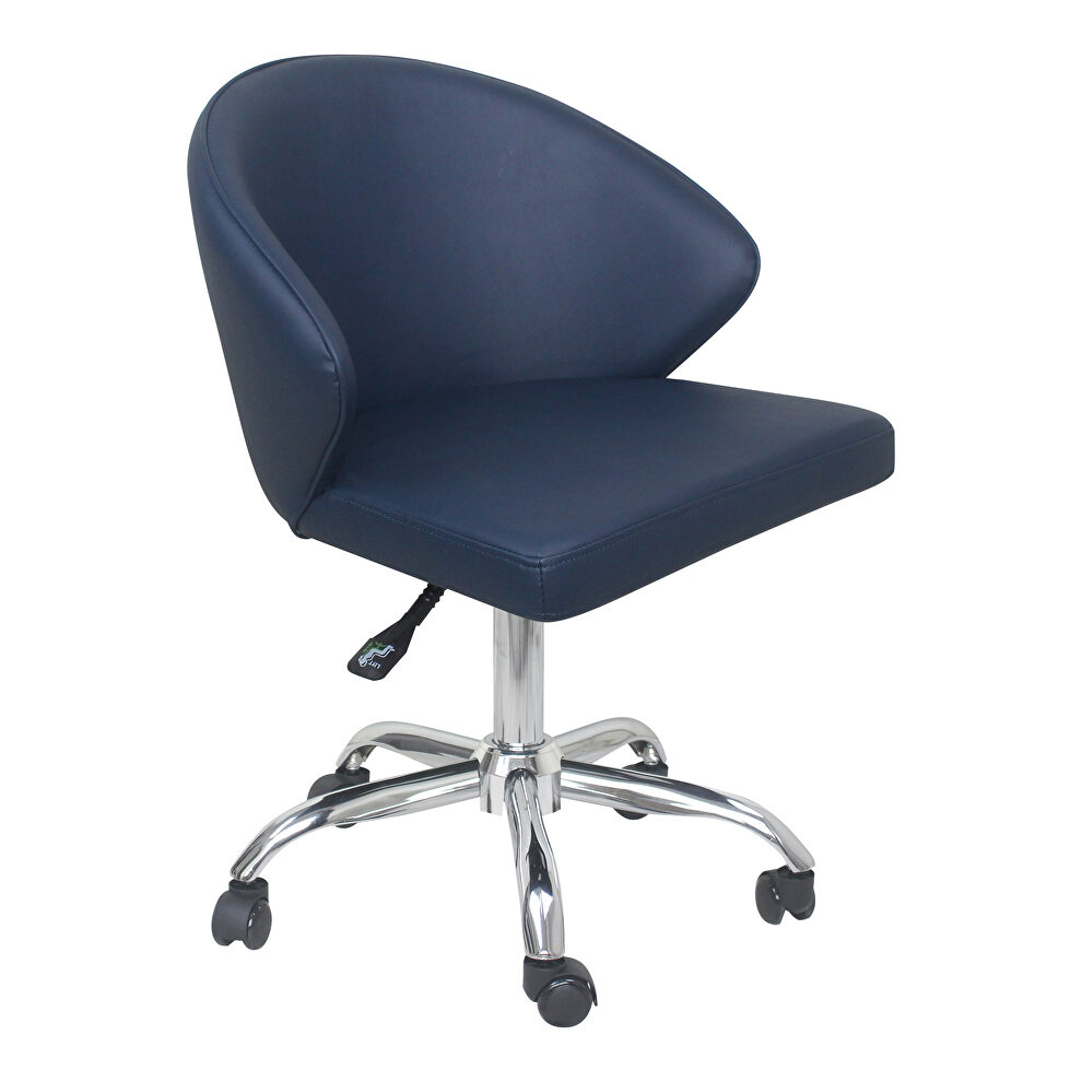 Contemporary swivel office chair blue by Moe's Home Collection