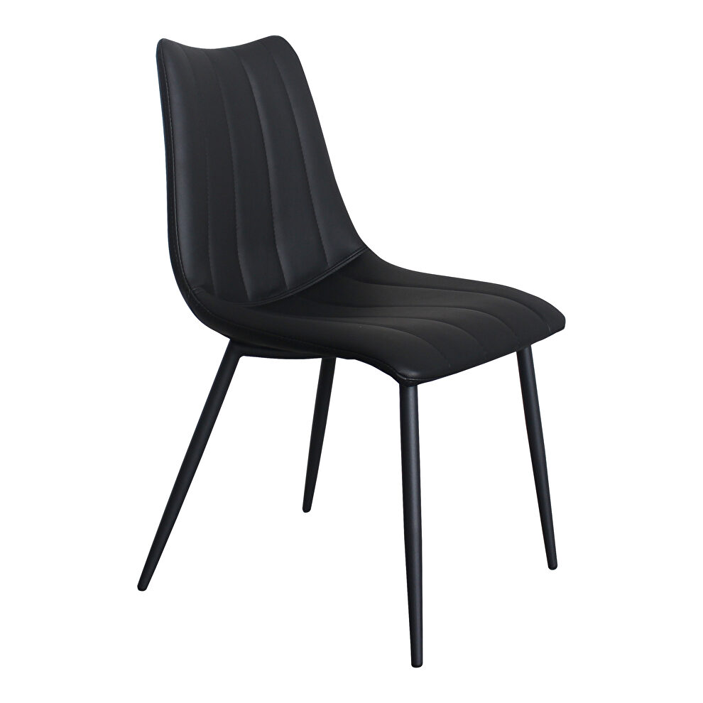 Contemporary dining chair matte black-m2 by Moe's Home Collection