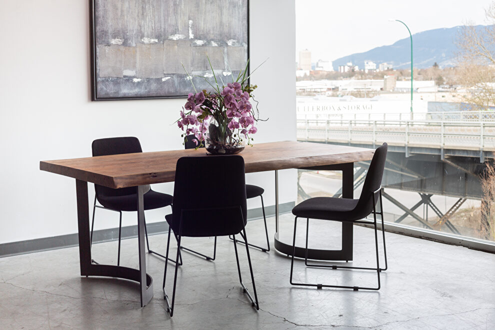 Industrial dining table extra small smoked by Moe's Home Collection