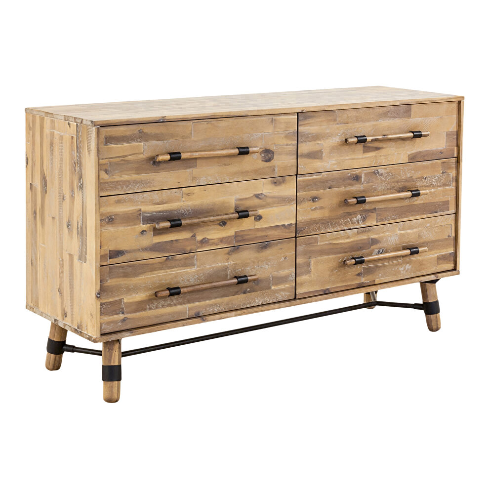 Industrial 6 drawer low dresser by Moe's Home Collection