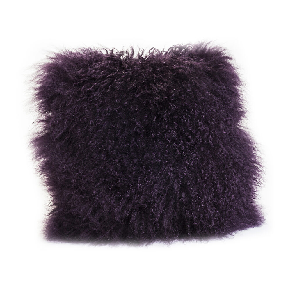 Contemporary fur pillow purple by Moe's Home Collection