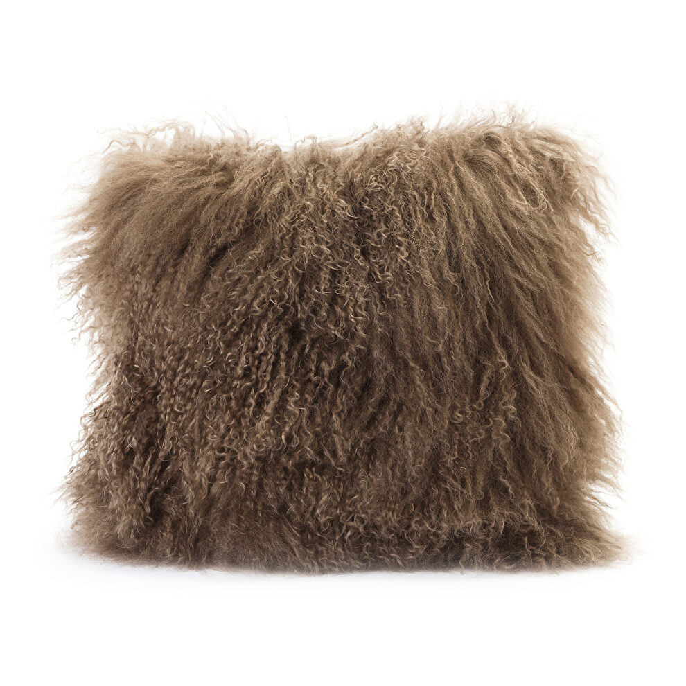 Contemporary fur pillow natural by Moe's Home Collection